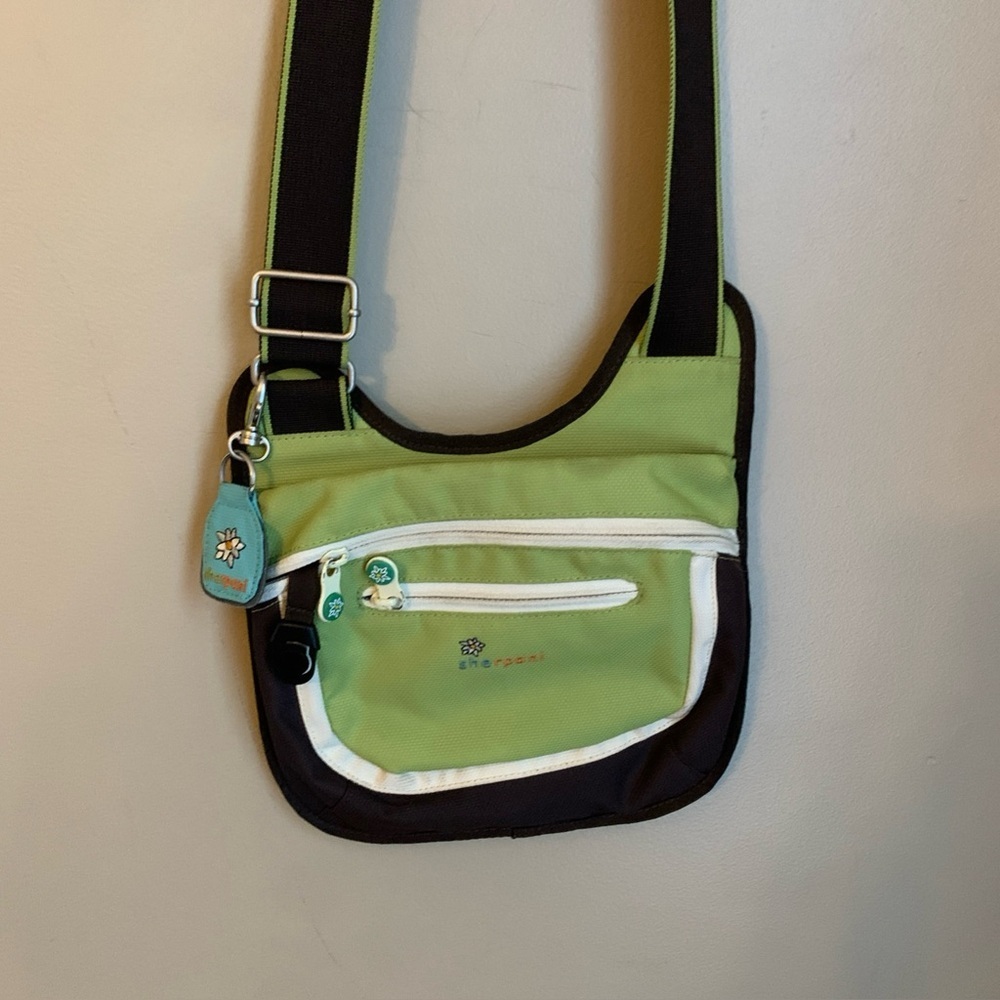 Crossbody Sherpani Purse Green Brown Crossbody Durable Material Travel Hiking